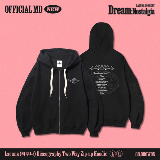 Lacuna Discography Two Way Zip-up Hoodie