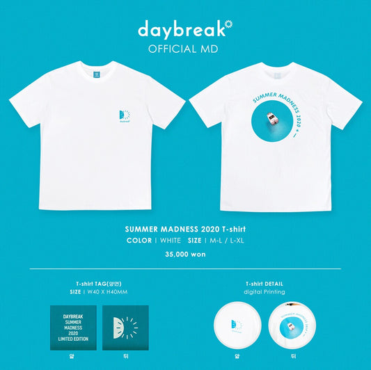 daybreak SUMMER MADNESS 2020 T-shirt L-XL